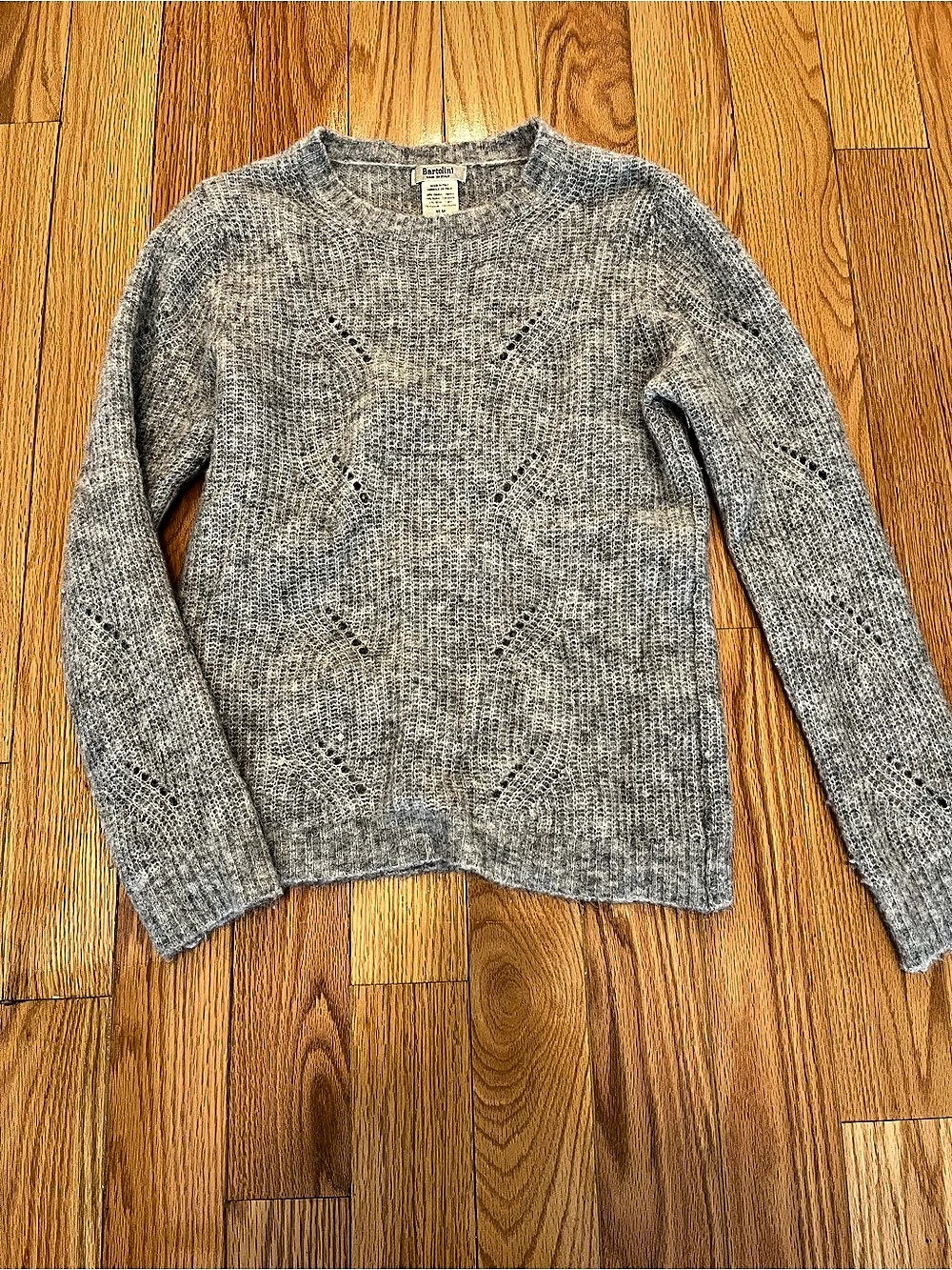 Bartolini Wool Gray Crewneck Sweater Medium